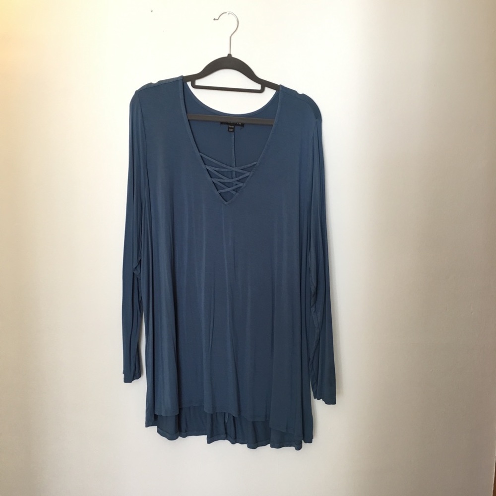 Plus size tunic - GUC - 3x - dusty blue